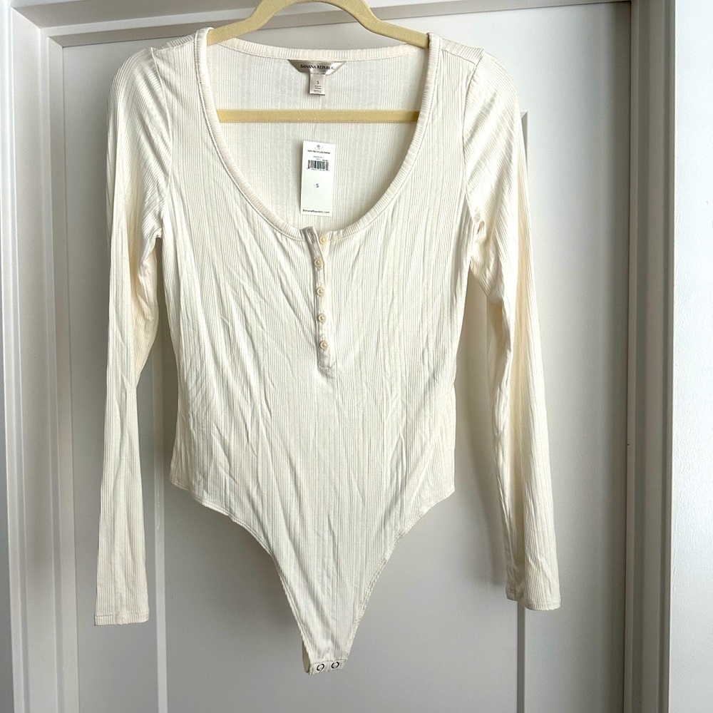 Banana Republic Ribbed Henley Bodysuit